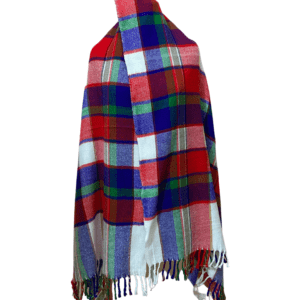 Nepali white check shawl