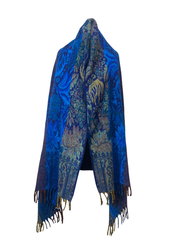 Multi flower jacquard shawl